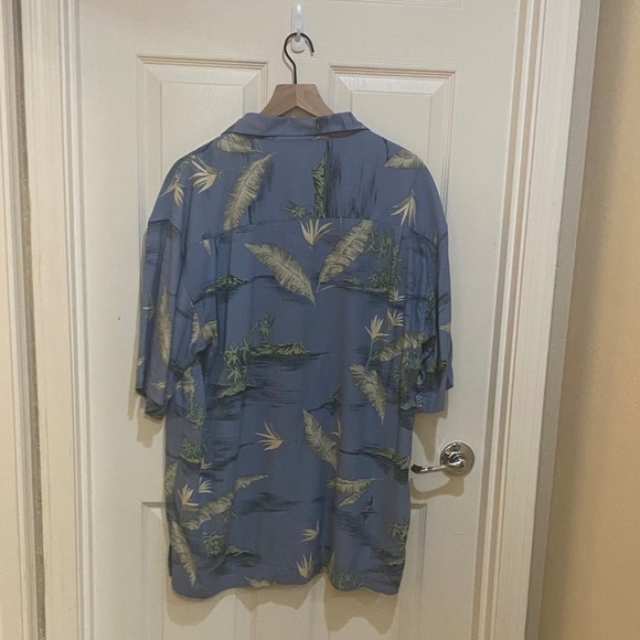 Brigata-100% Silk- Men's Hawaiian Button up shirt-Short sleeve-Size Large - Picture 2 of 7